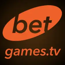 โลโก้ BetGames.tv ตัวอักษรสีส้ม